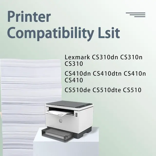 Alt view image 2 of 7 - 701H CS310H Toner Cartridges Replacement for CS310 70C10K0 70C10C0 70C10M0 70C10Y0 70C1HK/C/M/Y Toner Compatible with LexmarK CS310N CS310DN CS410N CS410dn CS410DTN CS510DTE CS510de Printer(4-Pack)