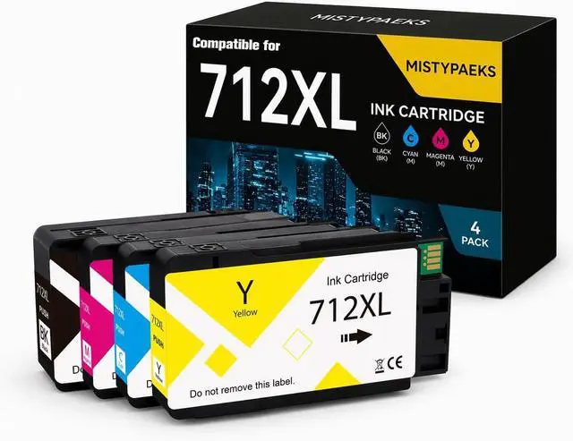 Main image of 712XL 712 Ink Cartridges Compatible for HP 712 XL 712 Ink Cartridge 4 Pack