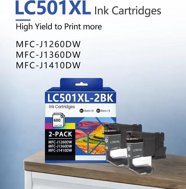 Alt view image 2 of 7 - LC501XL LC501XLBK High Yield Ink Cartridges