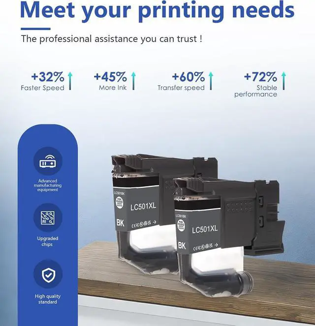 Alt view image 4 of 7 - LC501XL LC501XLBK High Yield Ink Cartridges