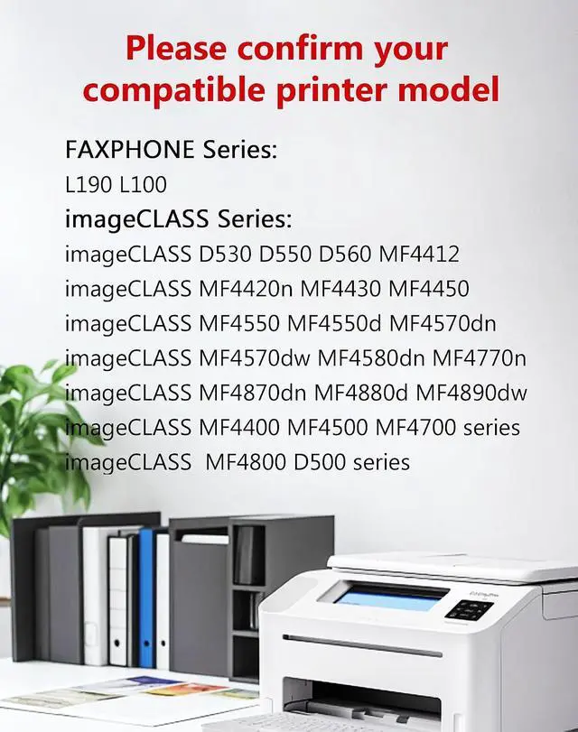 Alt view image 2 of 7 - 128 Black Toner Cartridge 2-Pack Replacement for Canon 128 CRG128 Toner Cartridge, Compatible with imageCLASS D530 D550 MF4770N MF4890DW MF4880DW MF4450 MF4570DN Faxphone L100 L190 Printer