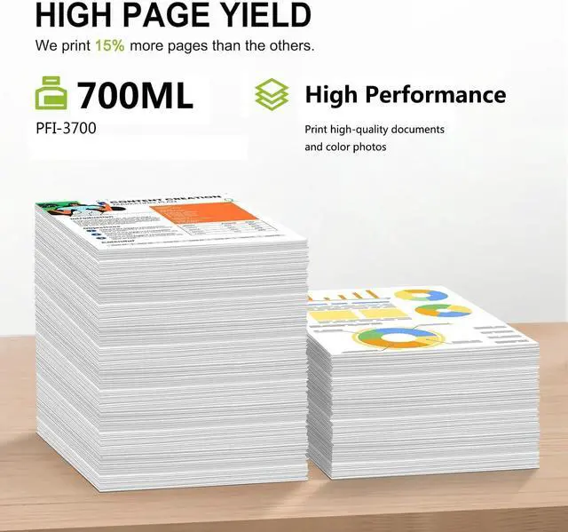Alt view image 4 of 7 - YOUEXPERT PFI-3700CO Ink Cartridge Chroma Optimizer Pigment PFI3700 Ink Tank Compatible with Canon imagePROGRAF PRO-2600 GP-2600S PRO-4600 GP-4600S PRO-6600 GP-6600S(700ML 1Pack)