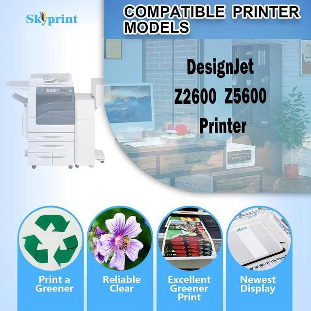Alt view image 2 of 5 - SkyPrint Z2600 745 Ink Cartridges High Capacity 6-Pack 300ML with Chip
