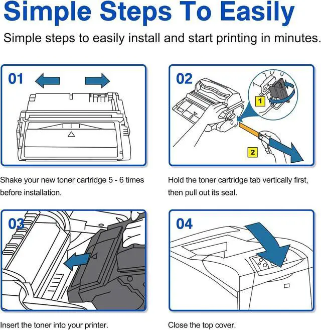 Alt view image 7 of 7 - 39A High Yield Black Toner Cartridge 1-Pack, Q1339A Replacement for HP 39A Q1339A Q1339, Compatible with LaserJet 4300 4300dtn 4300dtns 4300dtnsl 4300n 4300tn Printer