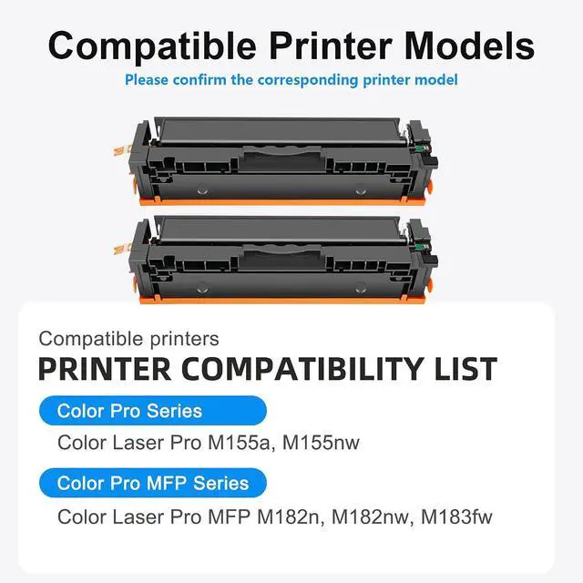 Alt view image 2 of 7 - MOLIMER 215A Black Toner Cartridges 2 Pack Replacement for HP 215A W2310A Toner for Color Pro MFP M155a M155nw M182n M182nw M183fw Printer