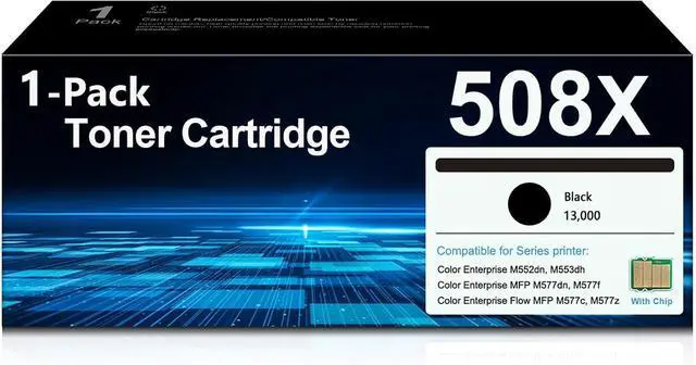 Main image of 508X High-Yield Toner Cartridge 1-Pack Compatible for CF360X 508X Black