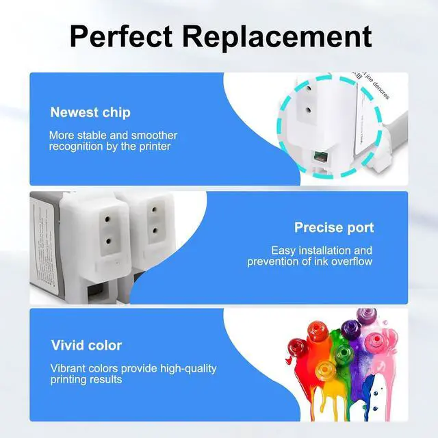 Alt view image 5 of 6 - QUEENPRINT Pfi-120 Ink Cartridge pfi120 Pigment Replacement for Canon pfi 120 imagePROGRAF TM-200 TM-205 TM-300 TM-305 (2 MBK -2Pack)
