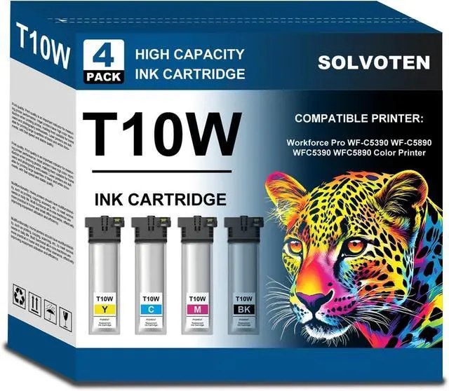 Main image of Remanufactured T10W Ink Cartridge 4-Pack Compatible for WFC5390 WFC5890