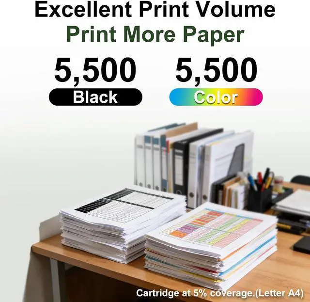 Alt view image 3 of 6 - Remanufactured T10W Ink Cartridge 4-Pack Compatible for WFC5390 WFC5890
