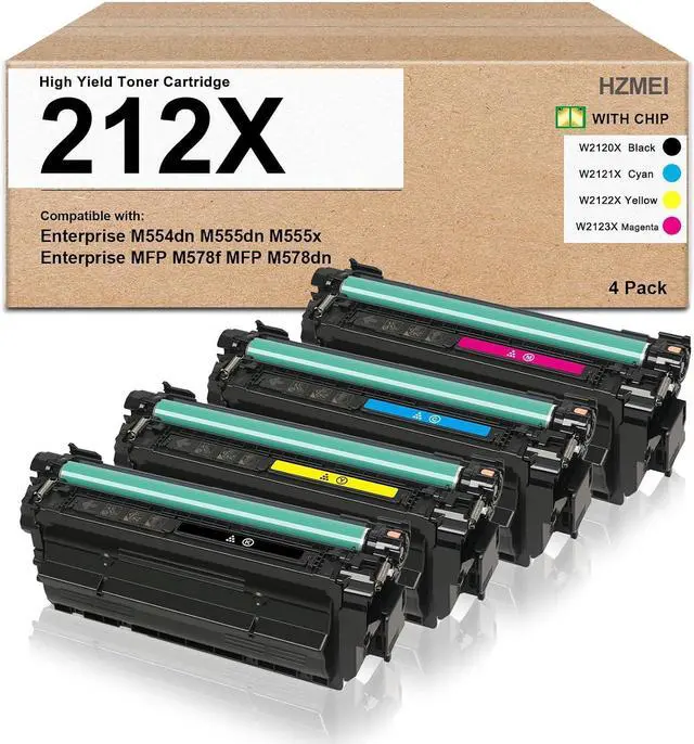 Main image of 212X Toner Cartridge with W2120X W2121X W2122X W2123X 4-Pack