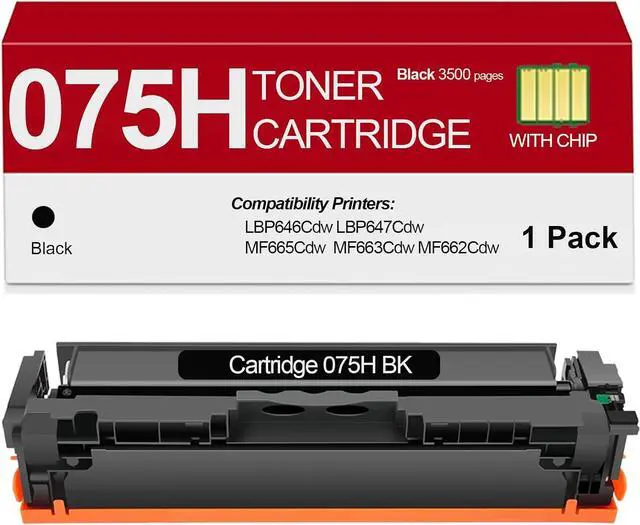 Main image of 075 Black High Capacity Toner Cartridge 1-Pack
