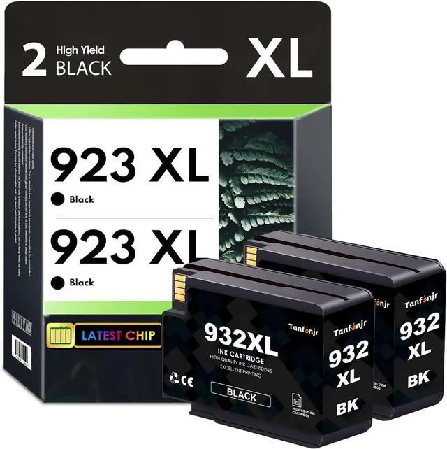 Main image of 923XL 923e Ink Cartridges 2 Black Replacement for HP Printers Ink 923e 923 923XL for OfficeJet Pro 8130e 8135e 8138e 8139e 9130 8125e 8122e 8120 8124e