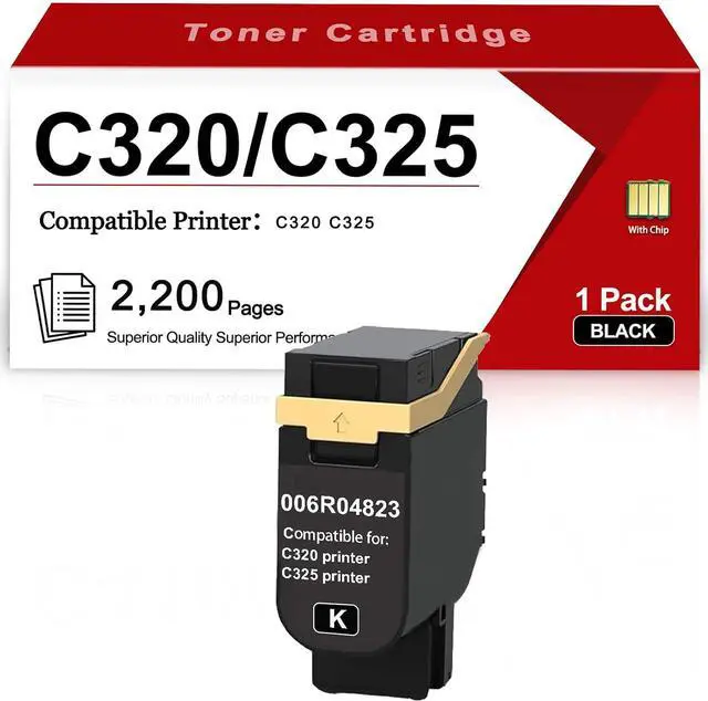 Main image of C320 C325 006R04823 Black Remanufactured Toner Cartridge Replacement for Xerox C320 C325 Printer (1 Black)