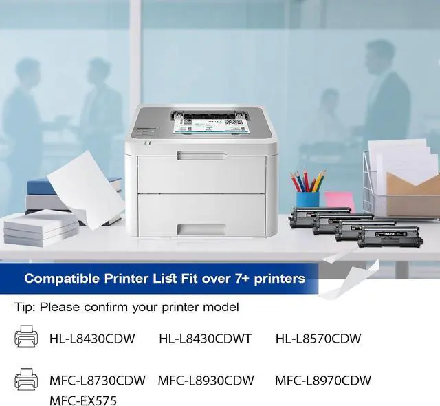 Alt view image 2 of 6 - TN635XL TN635 Toner Cartridge Set 4-Pack Compatible with Brother Printers