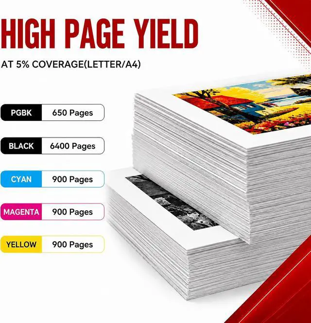 Alt view image 3 of 6 - 280XXL 281XXL Ink Cartridges High Yield Replacement for Canon Ink PGI-280XXL CLI-281XXL Cartridge for PIXMA TR8620a TR8620 TR8600 TR8520 TR8500 TR7520 TS6120 TS6220 TS9120 (5 Value Pack)