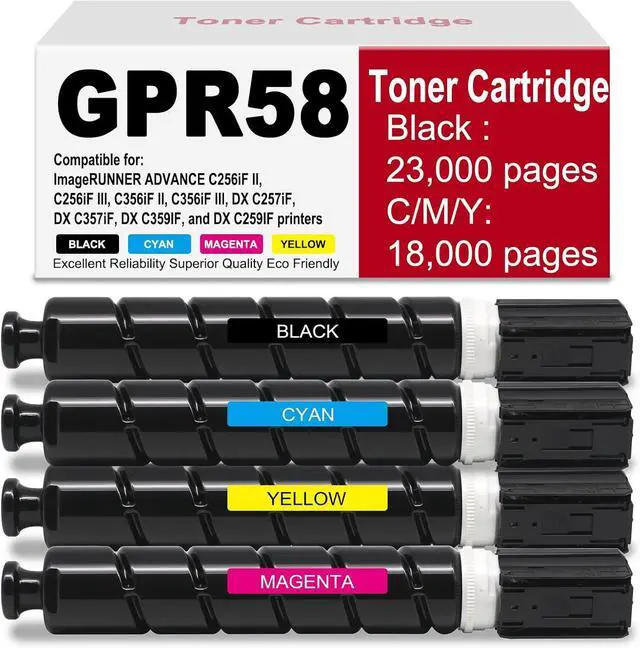 Main image of Compatible GPR-58 Toner 4-Pack Reman for Canon C256/C356