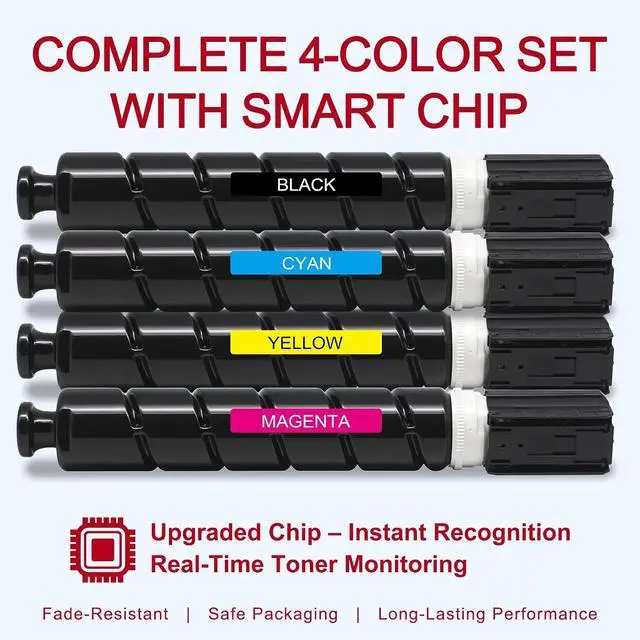 Alt view image 4 of 7 - Compatible GPR-58 Toner 4-Pack Reman for Canon C256/C356