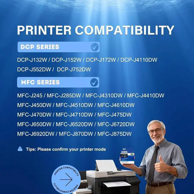 Alt view image 2 of 7 - SFINK LC101XL Ink Cartridge High Yield 5-Pack Replacement for Brother LC101 LC103 LC103XL Ink Cartridges Compatible with MFC-J245 MFC-J285DW MFC-J450DW MFC-J470DW Printer (BK/C/M/Y)