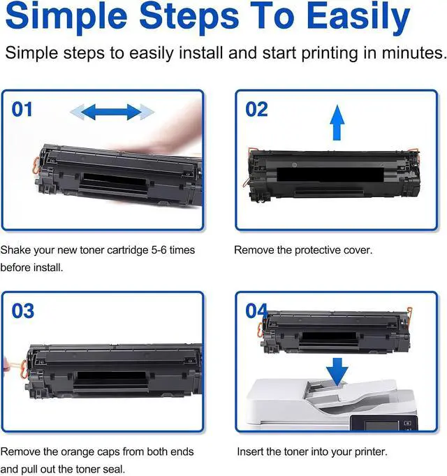 Alt view image 7 of 7 - 78A CE278A Toner Cartridge Compatible Replacement for HP 78A CE278A, Work for LaserJet Pro P1606dn P1560 P1606 P1566 P1568 P1569 P1600 Printer (Black, 2-Pack)