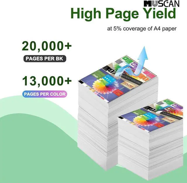 Alt view image 3 of 7 - XC4140 XC4150 XC4143 XC4153 High Yield Color Toner Cartridge, Replacement Compatible for Lexmark Laser Printer, 20000 Pages Black, 13000 Pages Cyan Yellow Magenta