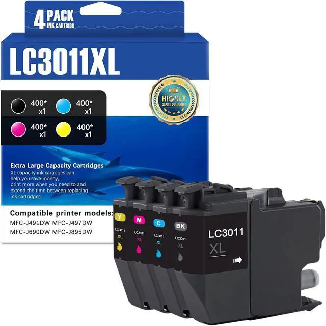 Main image of SFINK LC3011XL Ink Cartridges 4-Pack (BK/C/M/Y) High Yield Replacement for Brother LC3011 LC3013 LC3013XL Ink Cartridges Work with MFC-J491DW MFC-J497DW MFC-J690DW MFC-J895DW Printer