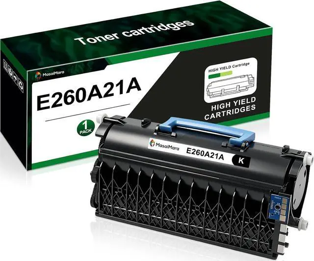 Main image of MasaiMara E260A21A Toner Cartridges for Lexmark E260 E260d E260dn E360 E360d E360dn E460 E460dn E460dw E462 E462dtn Printers (Black, 2-Pack)