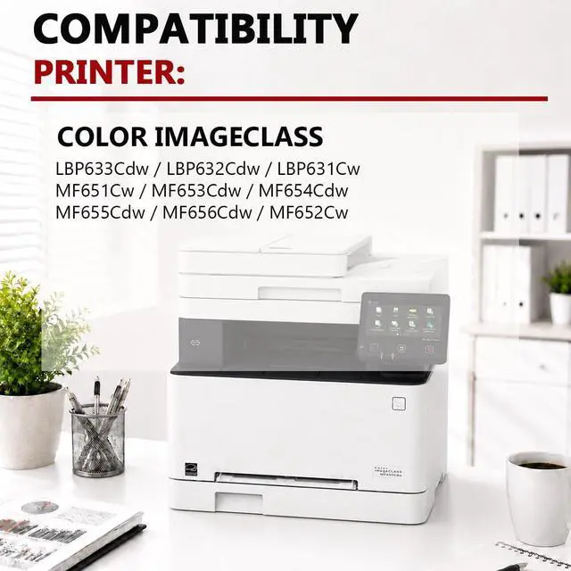 Alt view image 2 of 6 - 067H Toner Cartridge Set High Yield Toner Compatible for Canon 067H CRG-067H Toner Cartridges for Color ImageCLASS MF654CDW MF656CDW LBP632CDW MF655CDW MF653CDW LBP633CDW Printer 4 Pack(1BK/C/1M/1Y)