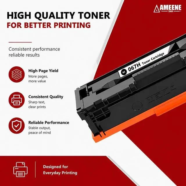 Alt view image 5 of 6 - 067H Toner Cartridge Set High Yield Toner Compatible for Canon 067H CRG-067H Toner Cartridges for Color ImageCLASS MF654CDW MF656CDW LBP632CDW MF655CDW MF653CDW LBP633CDW Printer 4 Pack(1BK/C/1M/1Y)