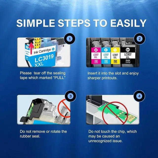 Alt view image 4 of 7 - SFINK Compatible for Brother LC3019 Ink Cartridges 5 Pack (BK/C/M/Y)