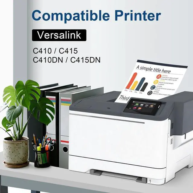Alt view image 2 of 6 - C410 C415 Toner Cartridge Compatible for Xerox C410DN C415DN