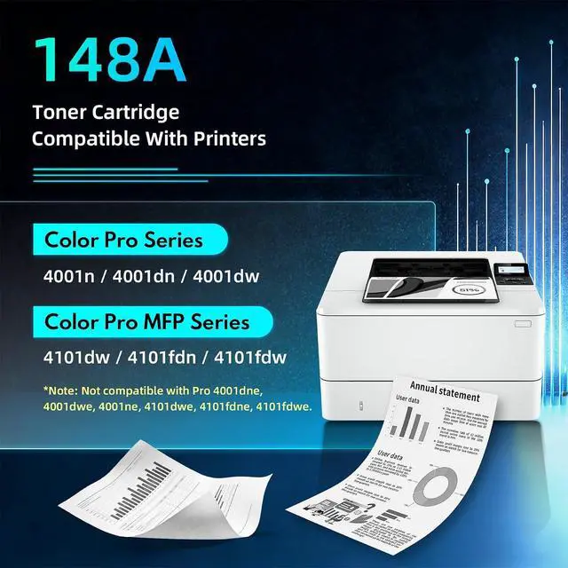 Alt view image 2 of 7 - 148A W1480A High Yield Toner Cartridge Set 2-Black with Chip