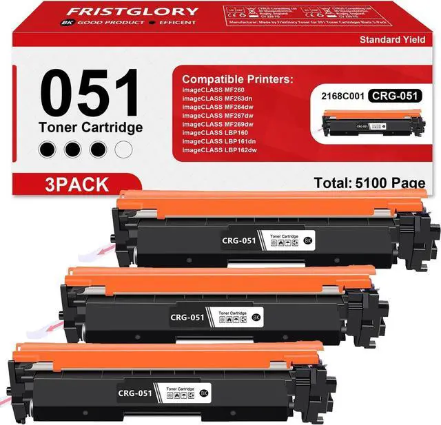 Main image of 051 Black Toner Cartridge 3-Pack Replacement for Canon 051 Toner Cartridge