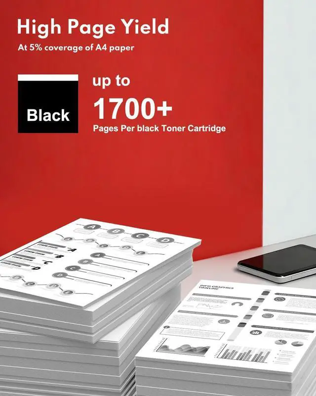 Alt view image 3 of 7 - 051 Black Toner Cartridge 3-Pack Replacement for Canon 051 Toner Cartridge