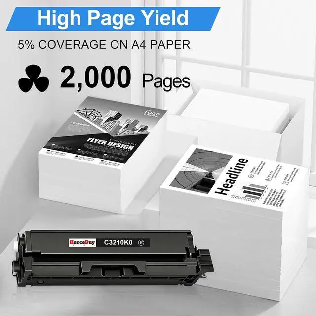 Alt view image 3 of 7 - Compatible C3210/C3224 Black Toner Cartridge with Chip