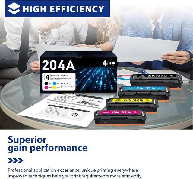 Alt view image 7 of 7 - 204A Toner Cartridges 4 Pack Replacement for HP 204A M180nw M154a Toner