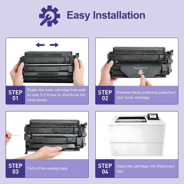 Alt view image 6 of 7 - CF287A 87A Toner Cartridge Black 4 Pack Replacement for HP 87A