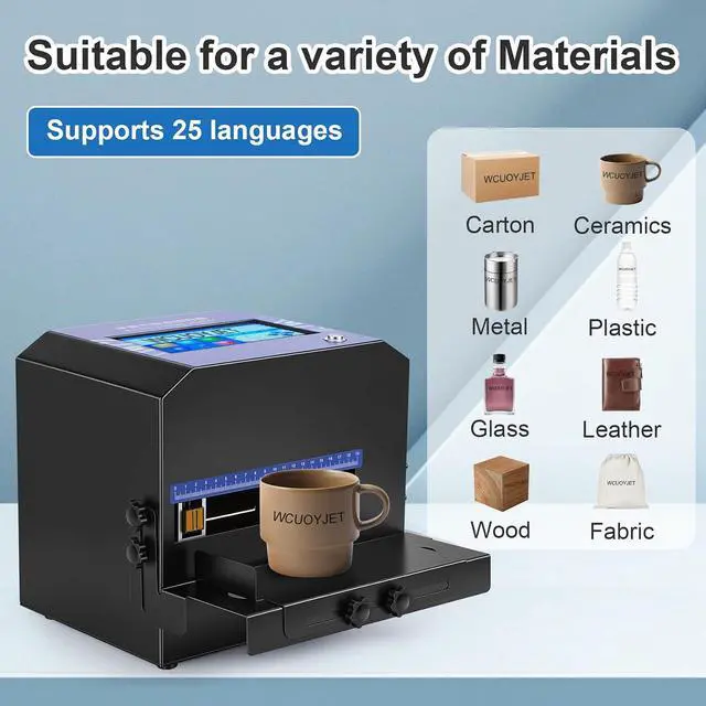 Alt view image 3 of 7 - T68 Inkjet Printer, 7-Inch Touch Screen Inkjet Coding Machine