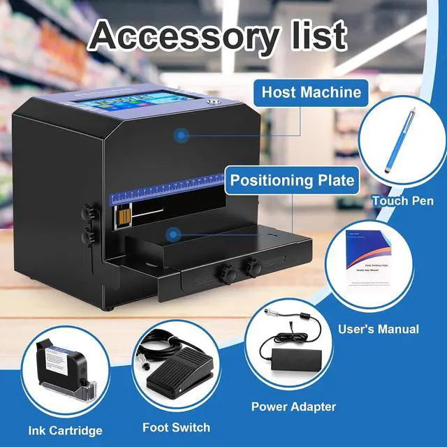 Alt view image 6 of 7 - T68 Inkjet Printer, 7-Inch Touch Screen Inkjet Coding Machine