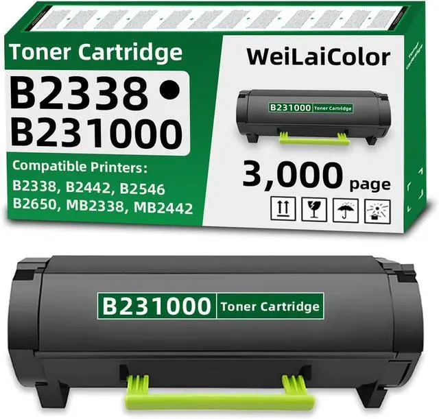 Main image of B231000 Toner Cartridge Black 1-Pack Replacement for B2338 B231000 Toner for B2338 B2442 B2546 B2650 MB2338 MB2442 MB2546 MB2650 Printer High Yield