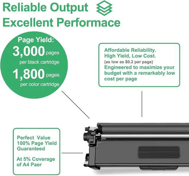 Alt view image 2 of 6 - TN635 Toner Cartridge Set : 4 Pack TN-635 Replacement for Brother TN635 Toner Cartridge for HL-L8430CDW HL-L8430CDWT HL-L8570CDW MFC-L8730CDW MFC-L8930CDW Printer- Black/Cyan/Magenta/Yellow