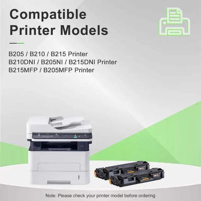 Alt view image 2 of 6 - 2 Pack B205 B210 B215 Black Toner Cartridge : Compatible 106R04347 Toner
