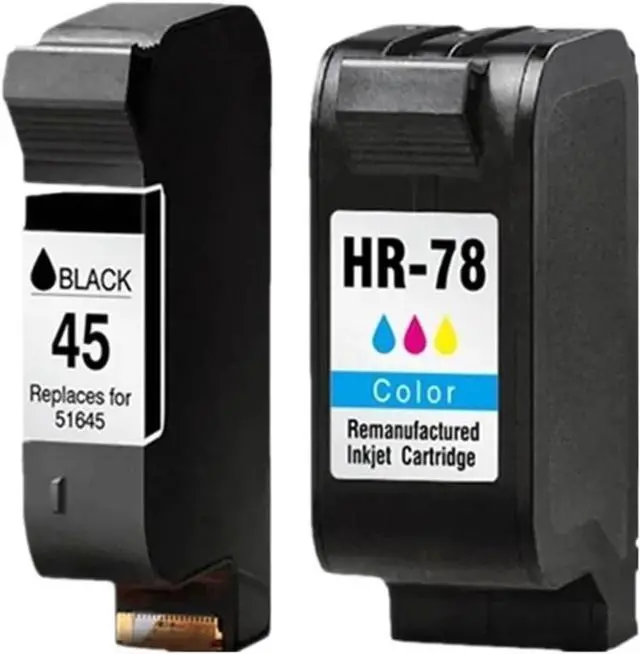 Main image of Compatible Ink Cartridges .Compatible with HP 45 78 Deskjet 1220c 3820 3822 6122 6127 930c 932c 940c 950c Printers for HP45 for HP78(1BK 1COLOR)