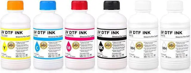 Main image of 6X 250ML White Premium UV DTF Ink,Refill Ink for EP-Printheads