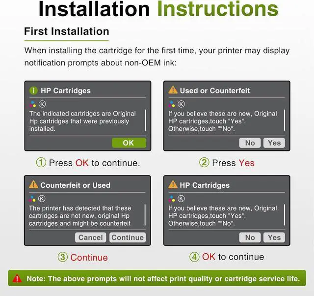 Alt view image 6 of 7 - myCartridge SUPRINT Replacement for HP 68XL 68e 68 Ink Cartridges Black/Color Combo Pack Compatible for HP Envy 6155e 6555e 6152e 6130e 6132e Series Printers (2-Pack, High Yield)