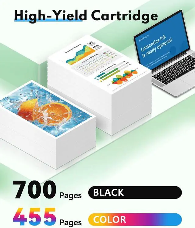 Alt view image 3 of 7 - 67XL Ink Cartridges Black Color Combo Pack Replacement for HP 67 67xl Ink for Envy 6000e 6400e 6452e 6458e 6455e 6065e Deskjet 4255e 2855e 2734e 2742e 4158e Printer (2 Pack)