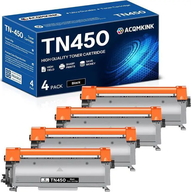 Main image of TN450 TN-450 Toner Cartridge Black Replacement for Brother TN450 TN-450 TN 450 HL-2240D HL-2275DW HL-2280DW MFC-7860DW DCP-7060D DCP-7065DN IntelliFax-2840 IntelliFAX-2940 Printer 4 Pack