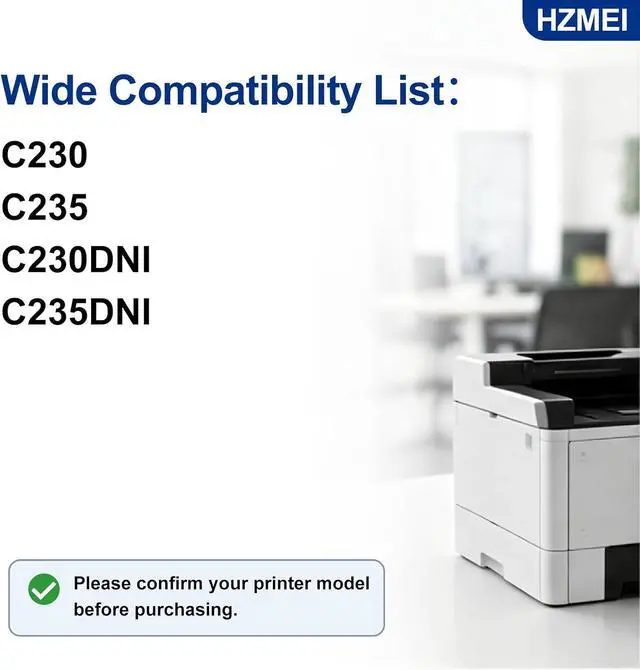 Alt view image 2 of 7 - C230 C235 Toner Cartridge Compatible with Xerox C235DNI C230DNI Printer