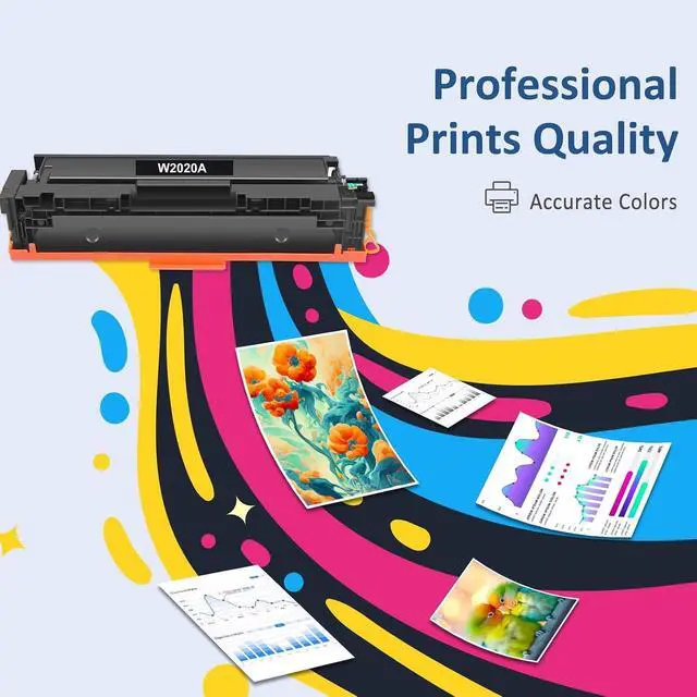 Alt view image 5 of 7 - 414A Toner Cartridges 4 Pack for HP 414X High Yield MFP M479fdw (with Chip)