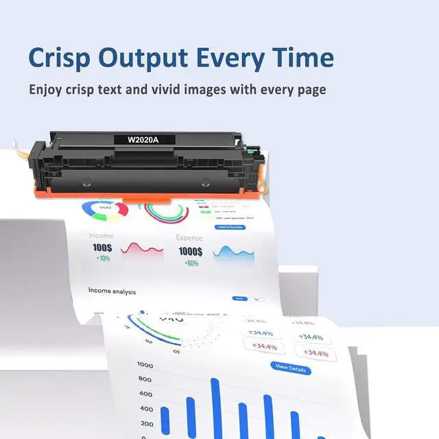 Alt view image 6 of 7 - 414A Toner Cartridges 4 Pack for HP 414X High Yield MFP M479fdw (with Chip)
