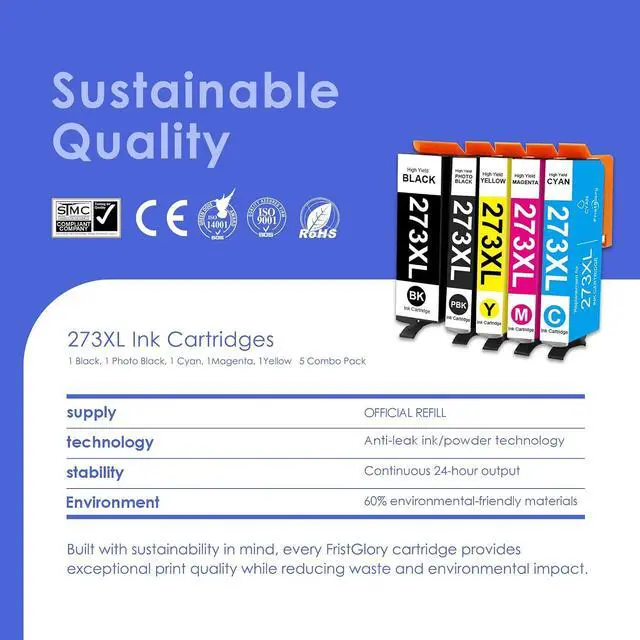 Alt view image 7 of 7 - 273 XL Ink Cartridges Combo Pack Replacement for 273 273XL T273XL Ink